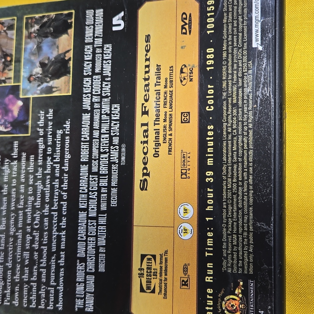 The Long Riders DVD - Picture 3 of 5